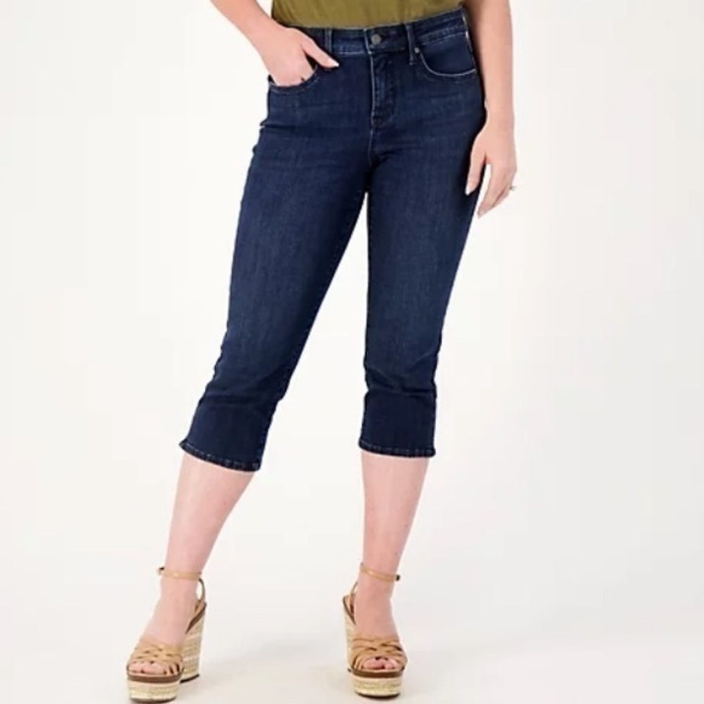 NYDJ Cool Embrace skinny capri clamdigger stretch jeans Lift Tuck 12